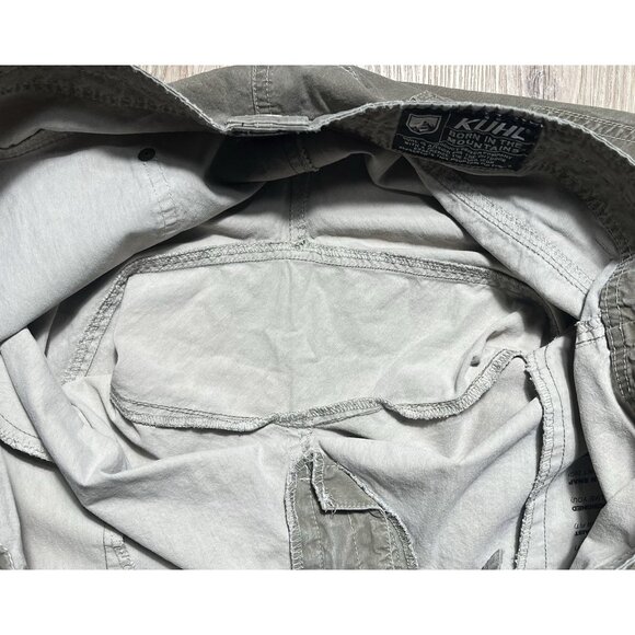 Kuhl Revolvr Khaki Outdoor Hiking Patina Dye Hybrid Pants - Men Size 38 X 32 - Picture 9 of 16